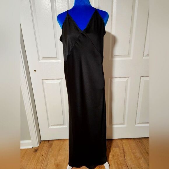 NEW JOIE BLACK DRESS LONG WITH STRAP SIZE L LENGTH 120 CM. - Picture 1 of 5